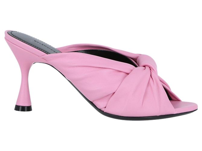 Balenciaga drapeado 80Mules de cuero mm