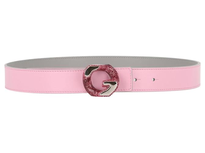 Givenchy G Chain Leather Belt Pink Pony-style calfskin