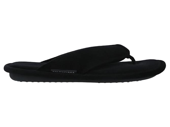 Balenciaga Mens Velvet Sandals Black  ref.628351