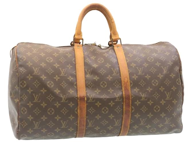 Louis Vuitton Keepall 50 Brown Cloth  ref.628439