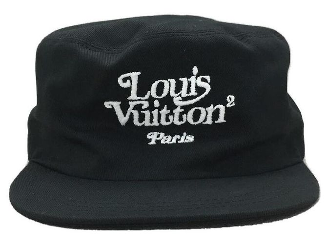 Louis Vuitton Cappelli Berretti Nero Cotone