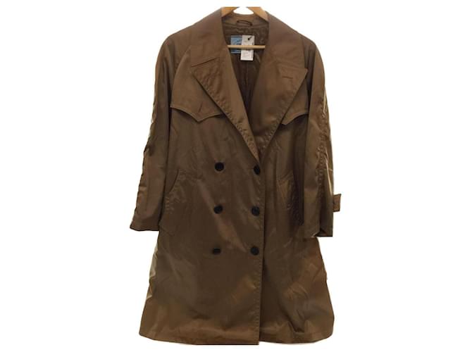 Prada Trench coats Brown Polyester  ref.628514