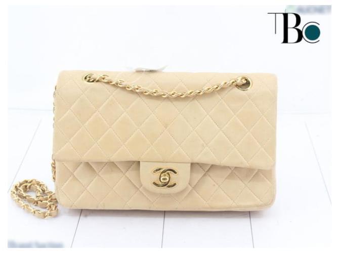 Timeless Chanel intemporal Bege Couro  ref.628604