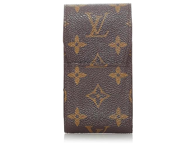 Louis Vuitton Brown Monogram Cigarette Case Cloth  ref.628818
