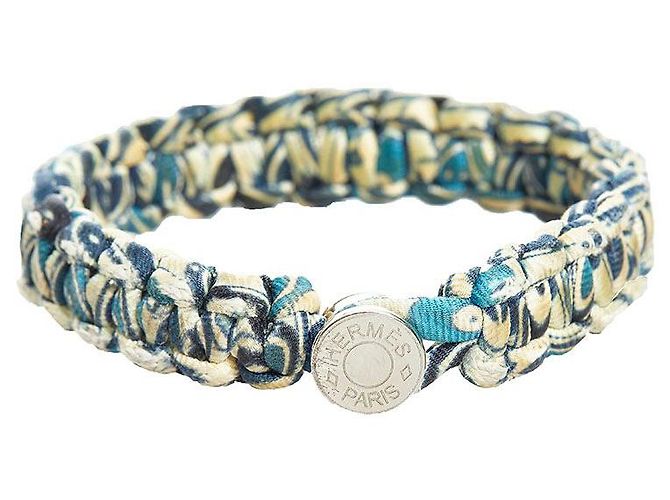 Silk In Hermès Pulseira de sarja de seda infantil Azul