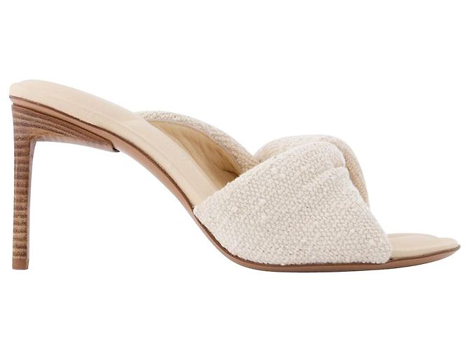 Jacquemus Bagnu Mules em Algodão Bege