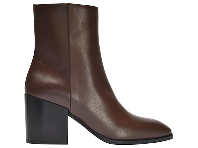 Aeyde Ankle Boots Leandra em couro marrom  ref.628976