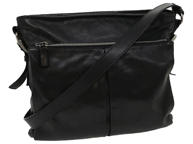 PRADA Shoulder Bag Leather Black VA0802 auth 30998  ref.629039