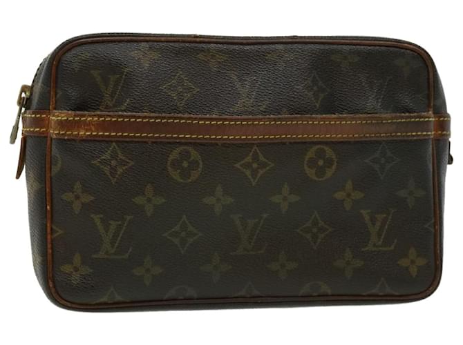 Louis Vuitton Monogram Compiegne 23 Bolsa de Embreagem M51847 LV Auth ac883 Monograma Lona  ref.629054