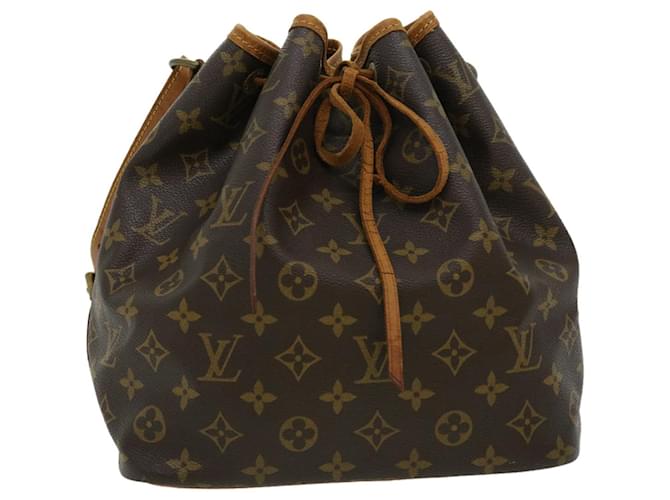 LOUIS VUITTON Monogram Petit Noe Borsa a tracolla M42226 LV Aut pt3996 Tela  ref.629093