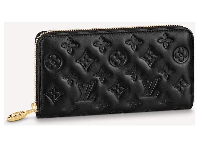 Louis Vuitton LV Zippy wallet coussin Black Leather  ref.629137