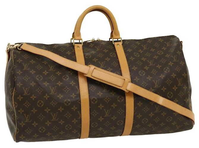 Louis Vuitton Monogram Keepall Bandouliere55 Boston Bag M41414 LV Auth pt4103 Cloth  ref.629256