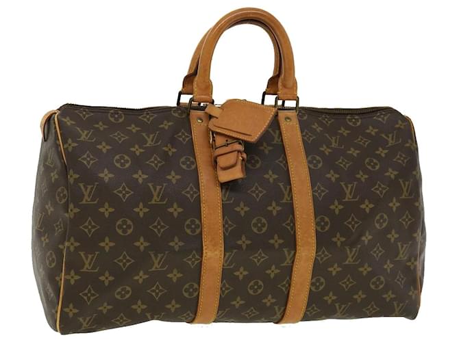 Louis Vuitton Monogram Keepall 45 Borsa Boston M41428 LV Aut 31047 Tela  ref.629315