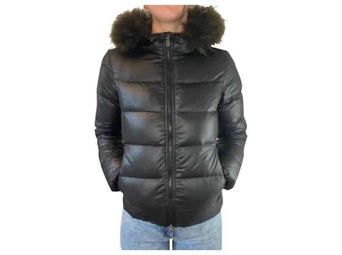 Duvetica Coats, Outerwear Black Fur  ref.629330