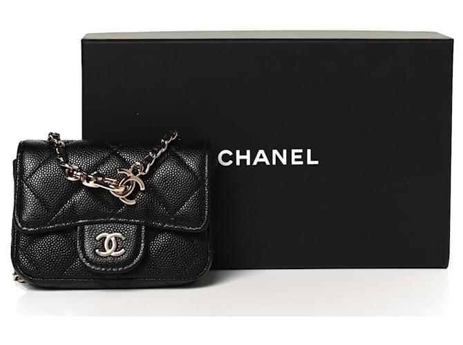 Bolsa Chanel Preto Couro  ref.629372