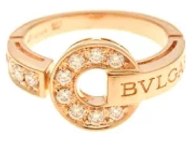 *BVLGARI Bulgari Bulgari Bulgari anello K18 diamante in oro rosa 5.0g no. 9 2120000207129 Gold hardware  ref.629417