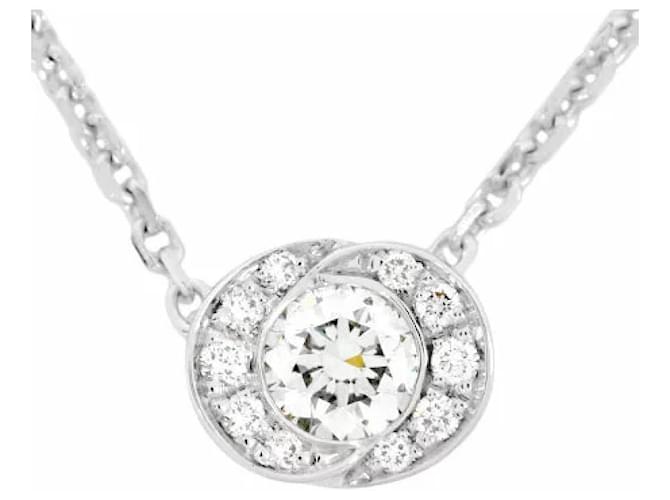 Bulgari *Bvlgari BVLGARI Incontro d'amore pave diamond necklace charm K18WG 355249 White gold  ref.629527