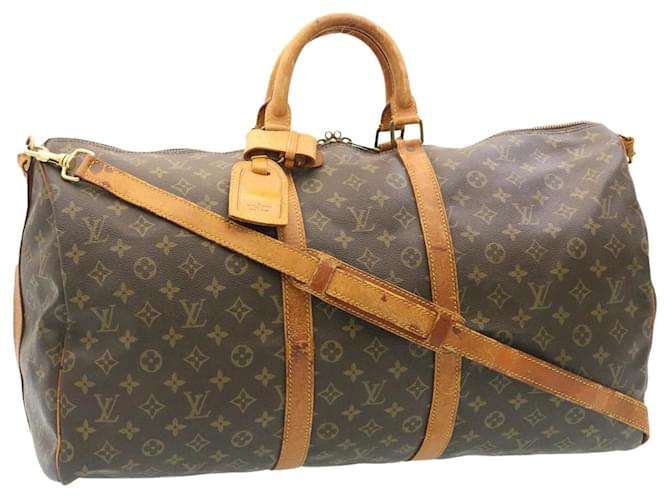 Louis Vuitton Keepall Bandouliere 55 Brown Cloth  ref.629529