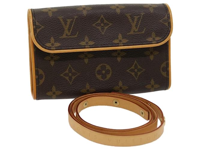 LOUIS VUITTON Monogram Pochette Florentine Sac de taille N51856 LV Auth pt4267 Toile  ref.629599