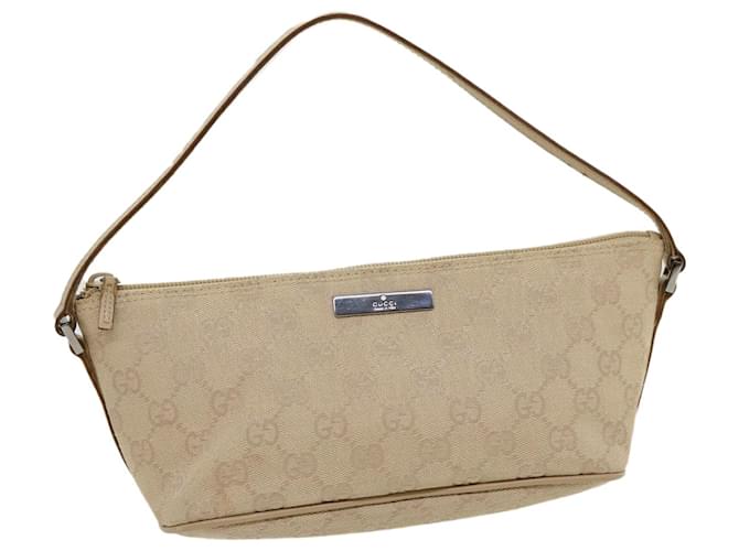 GUCCI GG Canvas Pouch Beige Auth ki2106 ref.629601 Joli Closet