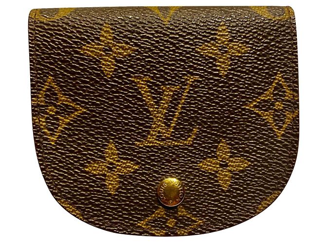 Montsouris Louis Vuitton Coin Purse Brown Cloth
