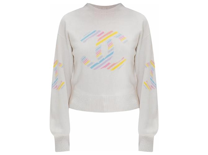 Chanel 2019 La Pausa Cruise cashmere Sweater Beige  ref.629680