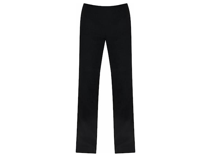 Chanel 00NO 2000 Calça de tweed preta para passarela de outono Karl Lagerfeld RTW Preto  ref.629687