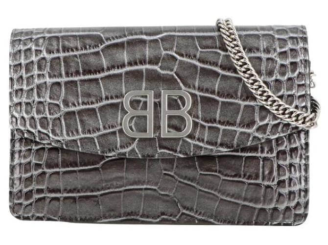 Balenciaga BB  Chaine Grey Exotic leather  ref.630117