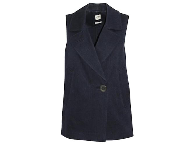 Hermès Hermes Pocketed Vest in Navy Blue Cotton Twill  ref.630155