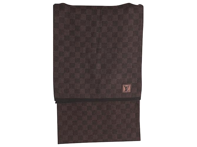 Louis Vuitton Petit Damier Schal aus brauner Wolle  ref.630230