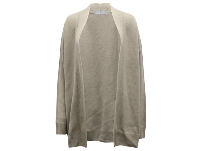 Vince Open Front Cardigan in Beige Cashmere Wool  ref.630375