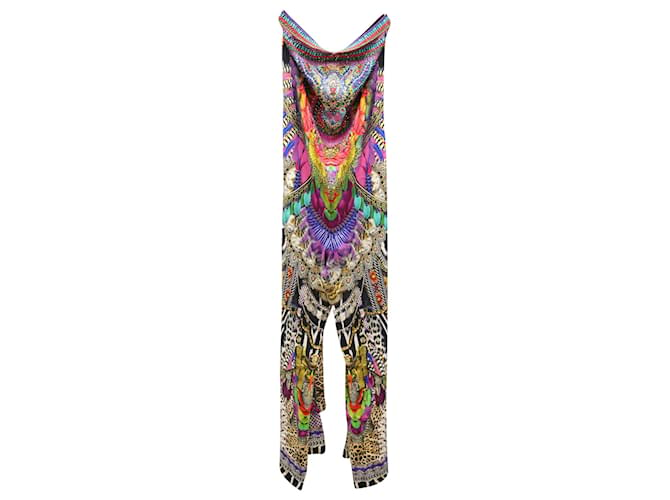 Camilla Tie Waist Strapless Jumpsuit Guardians Of The Sun in Multicolor Silk  ref.630390