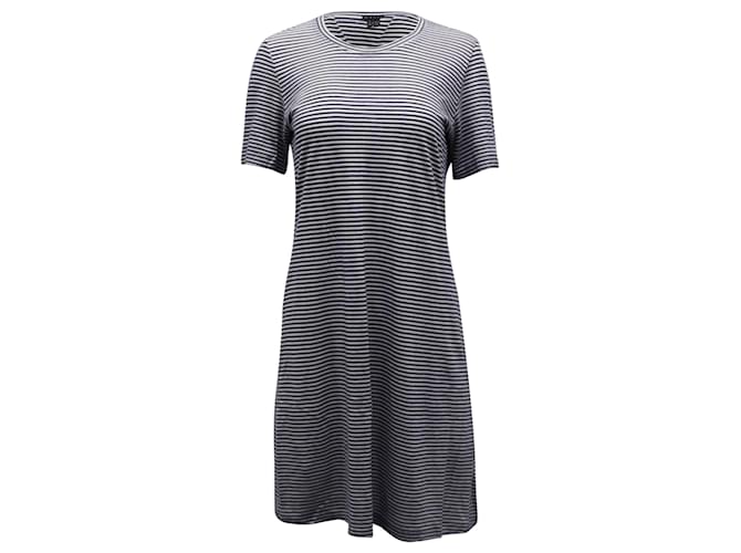 Theory Striped T-Shirt Dress in Multicolor Cotton Multiple colors  ref.630431