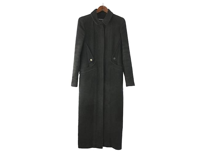 Chanel Coats, Outerwear Black Cashmere Wool  ref.630436