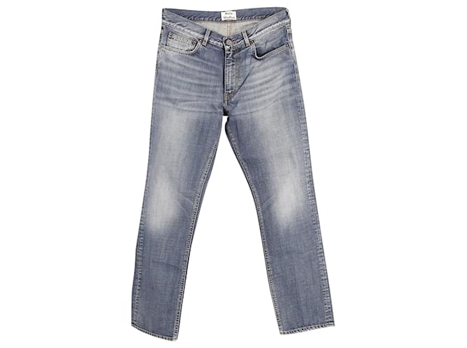 Acne Studios Boy Jeans Scuri Vintage in Cotone Blu  ref.630437