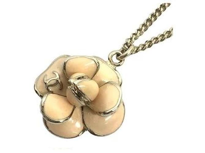 * [Chanel] CHANEL Camellia Pendant Necklace Pink×Gold Gold hardware  ref.630475