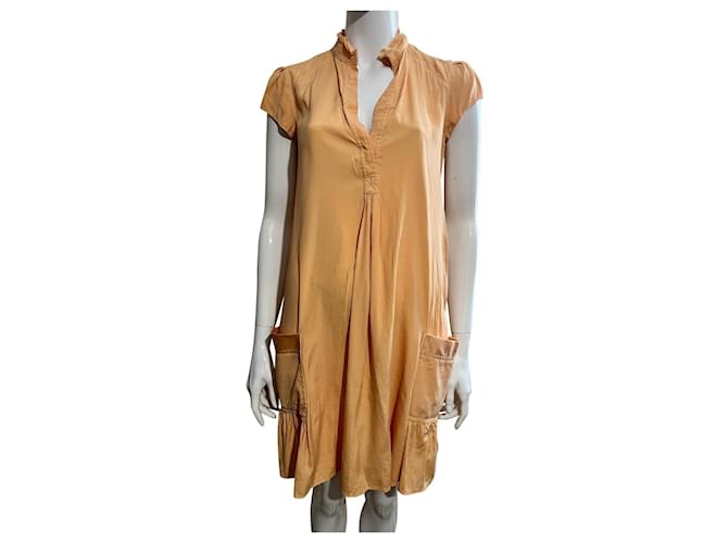 Diane Von Furstenberg DvF vintage Lolly peach silk dress  ref.630673