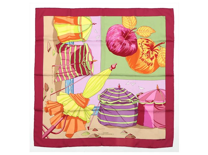 Hermès Pañuelo de seda Encantos de las playas de Normandía II Multicolor