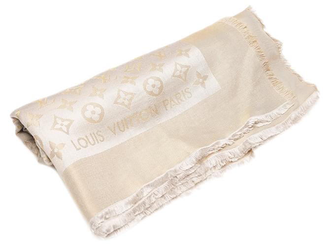Châle monogram silk scarf Louis Vuitton Brown in Silk - 36174863