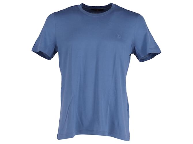 T-shirt classica Louis Vuitton in cotone blu  ref.630893