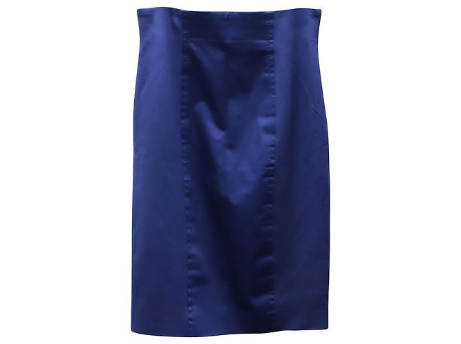 FALDA LAPIZ ESCADA Cupro Azul