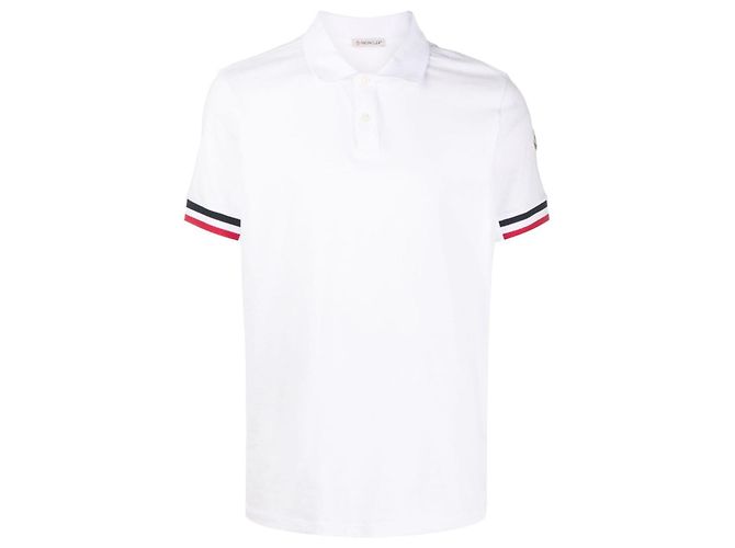 Moncler - Polo avec logo blanc