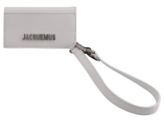 Jacquemus Detachable Card Holder in White Leather  ref.631067
