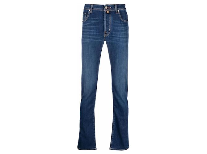 Jacob Cohen Jean coupé slim Blu Blu navy Cotone  ref.631082