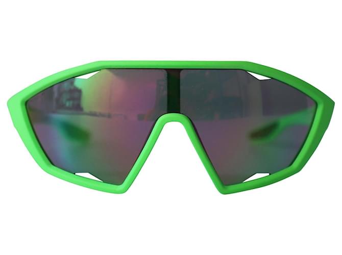 Prada Mask Sunglasses in Neon Green Plastic  ref.631118