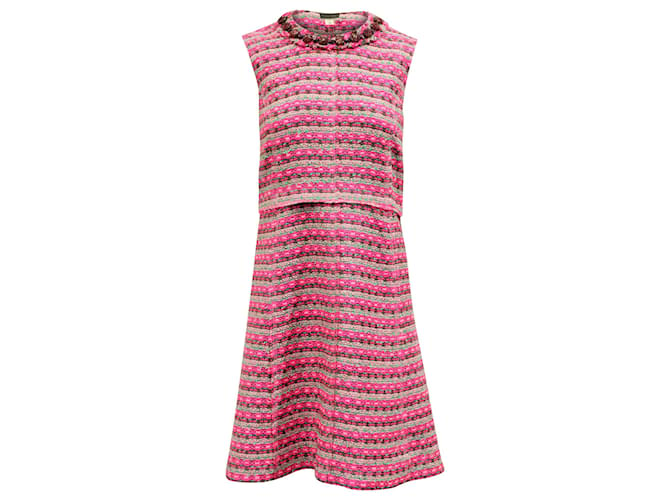 Marc Jacobs Striped Sleeveless Shift Dress in Pink Acrylic  ref.631123