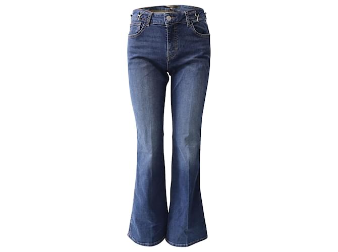 Maje Prame Flared Jeans in Blue Cotton  ref.631185