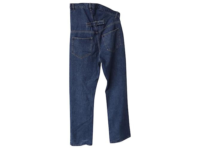 Autre Marque Y/Project Jeans mit asymmetrischer Taille aus blauer Bio-Baumwolle  ref.631196