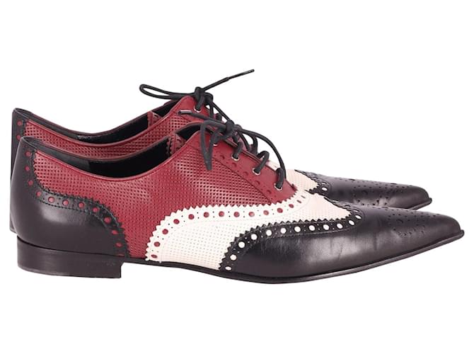 Gucci Brogues pointues en cuir multicolore Imprimé python  ref.631201