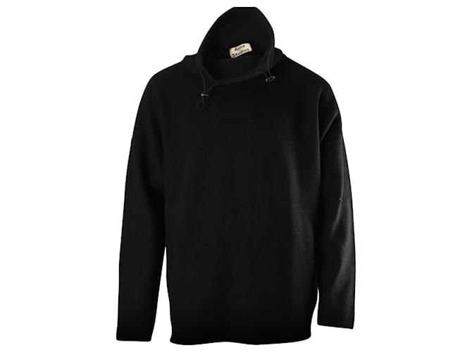 Suéter pulôver decote falso Acne Studios em lã preta Preto  ref.631210